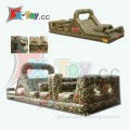 Top Selling 12m Long Inflatable Obstacle Course in Camouflage Pattern